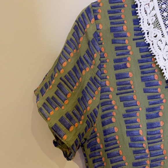 Vintage midi dress with lace collar in size Small - Picture 6 of 9